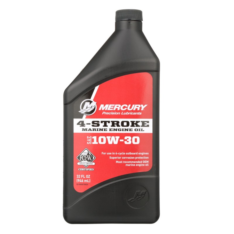 10W-30 4-Stroke Marine Engine Oil, 1 Qt. — Mercury part 8M0078625