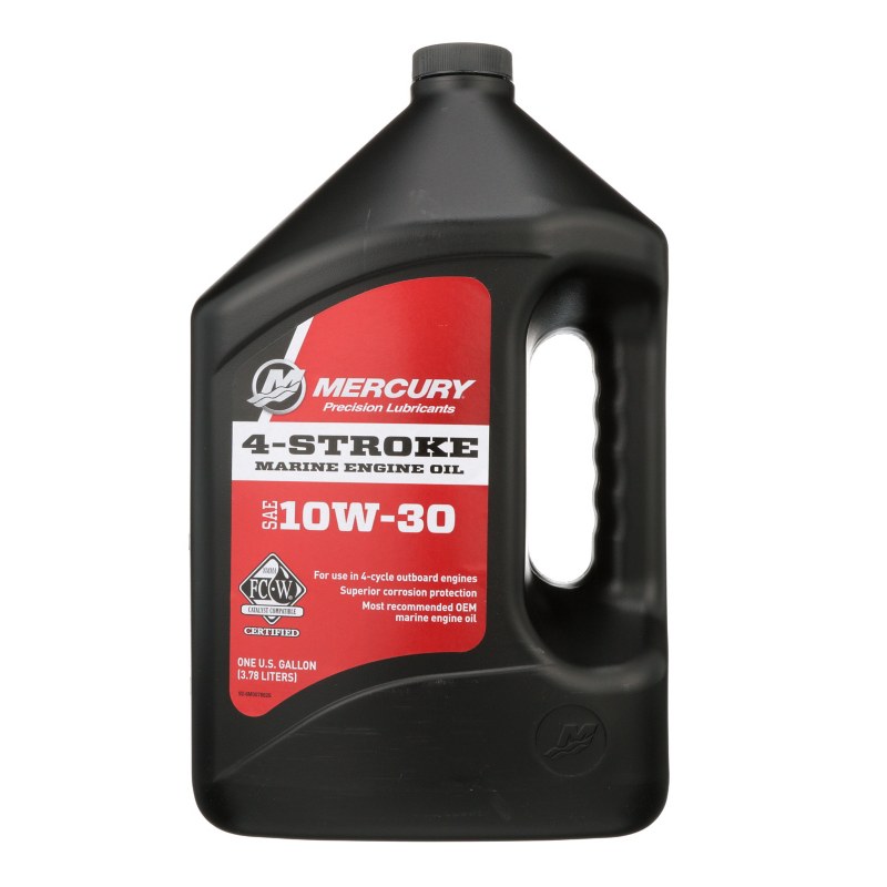 10W-30 Mineral 4-Stroke Marine Engine Oil, 1 Gal. — Mercury part 8M0078626