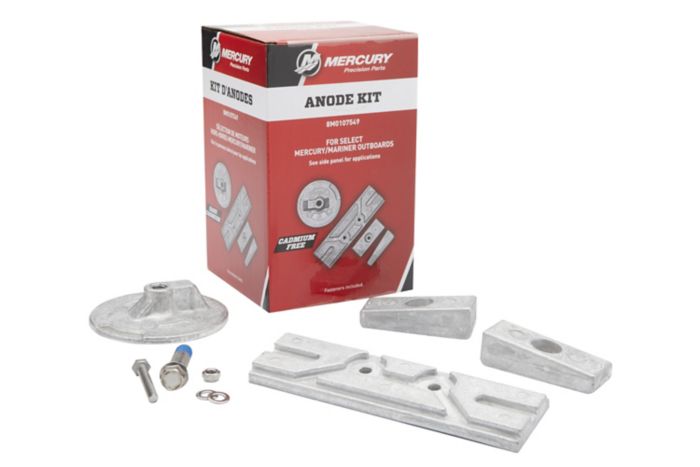 Aluminum Anode Kit, Select Mercury/Mariner Outboards — Mercury part 8M0107549