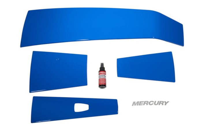 Mercury Pacific Blue Accent Panel Kit 8M0142206 for 4.6L V8 200-300hp FourStroke Outboards — Mercury part 8M0142206