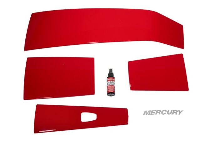 Mercury Redline Red Accent Panel Kit 8M0142211 for 3.4L V6 175-225hp FourStroke Outboards — Mercury part 8M0142211