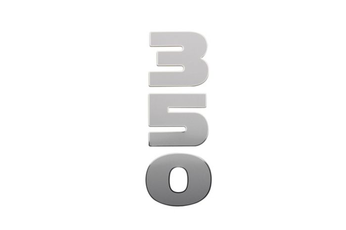 Mercury 350hp Rear Decal 8M0204800 for V10 Verado Outboards — Mercury part 8M0204800