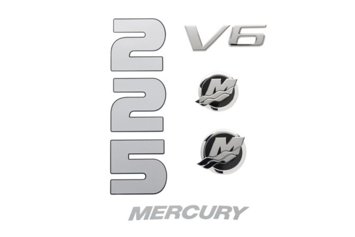 Mercury Decal Set 8M0214846 for 3.4L V6 225hp FourStroke Outboards — Mercury part 8M0214846