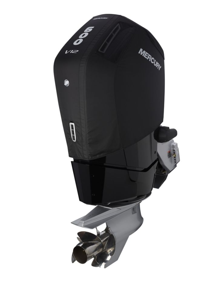 Mercury 7.6L V12 600hp Outboard Vented Splash Cover (Black) — Mercury part 8M0228528