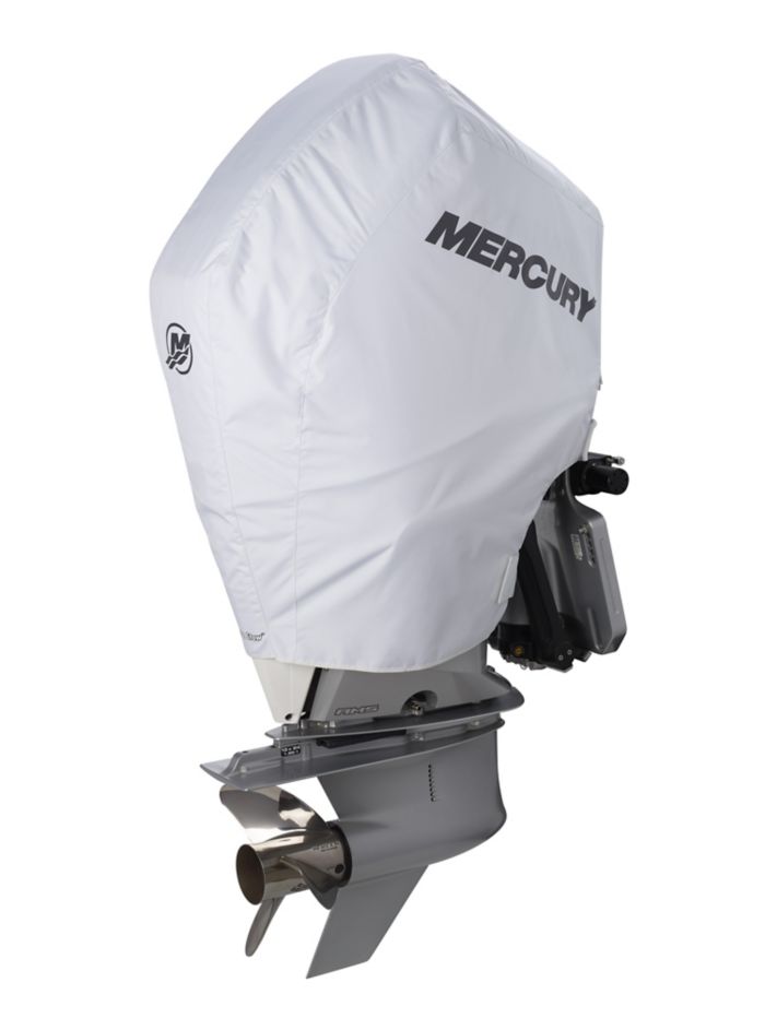 Mercury Tow N Stow Outboard Cover 200-300hp FourStroke, White — Mercury part 8M0228537
