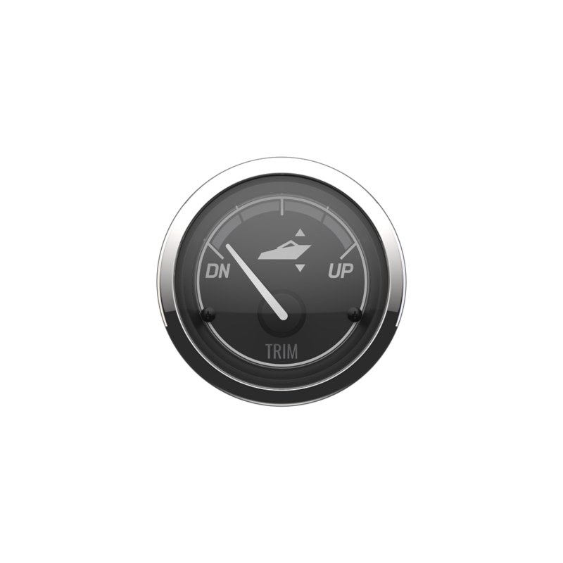 Power Trim Gauge — Black Face, Chrome Bezel — Mercury part 8M6020006