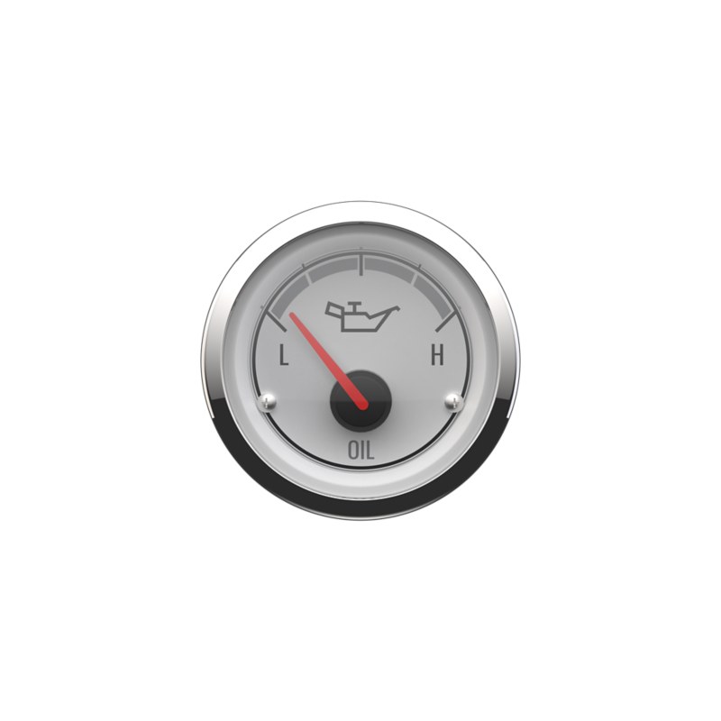 Water Pressure Gauge — White Face, Chrome Bezel — Mercury part 8M6020024